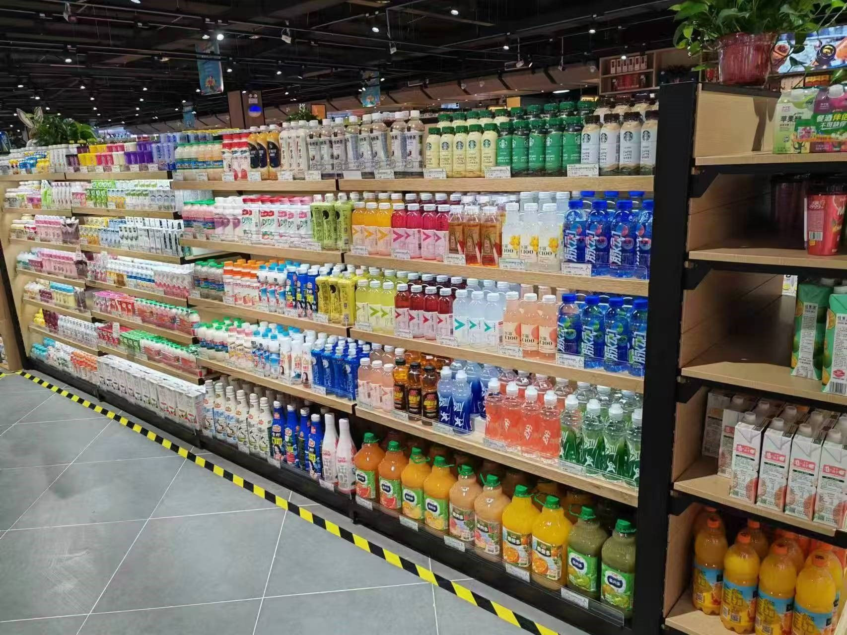 Supermarket shelves hypermarket convenience store single-sided double-sided shelves.